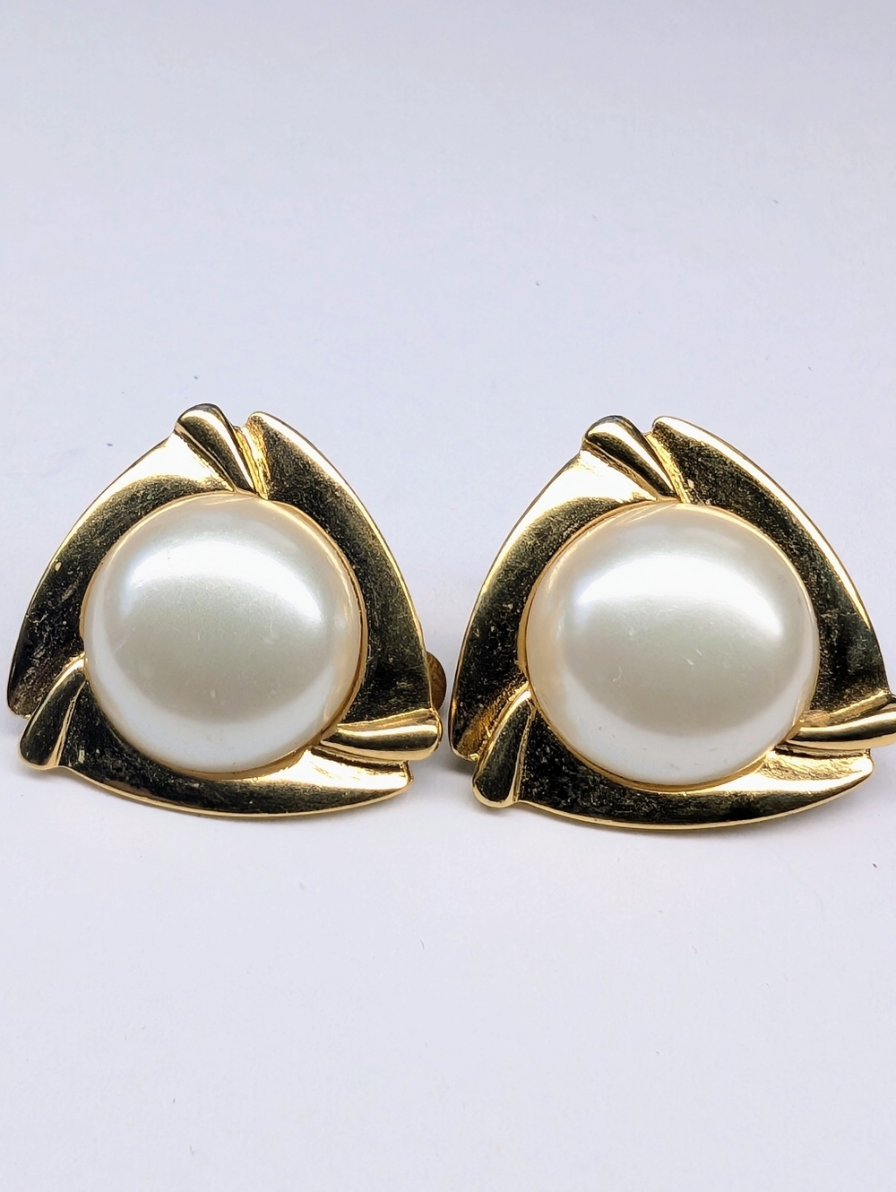 🩷 Vintage Clip On Earrings Faux Pearl & Gold *4 For $20*